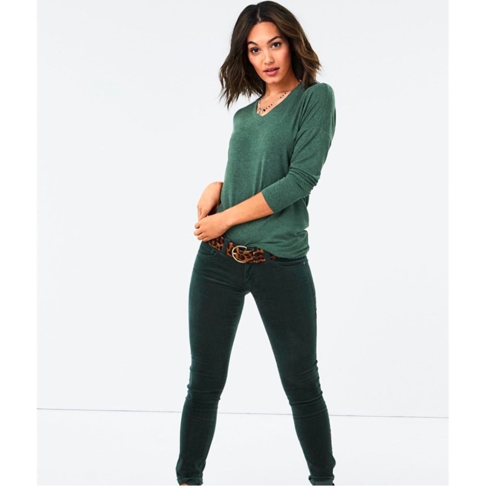 Cabi Skinny Cord 3743 Forest Green Sz 0